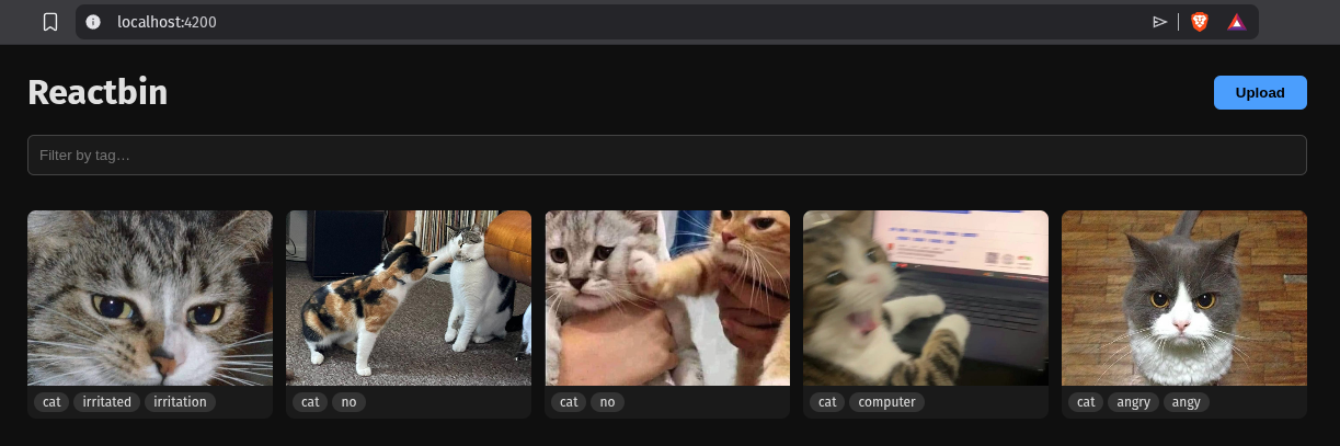 Reactbin UI